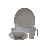 Flamefield Seramika Latte 16 Piece Melamine Dinner Set F-SLA0116